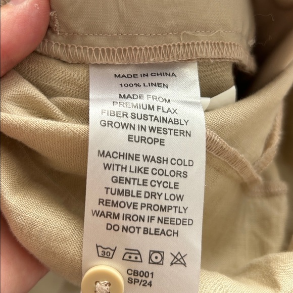 Quince Beige linen overall Jumpsuit - Picture 7 of 7